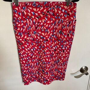 💥SALE 💥LuLaRoe Cassie Pencil Skirt Pink White Blue pattern- Size Small
